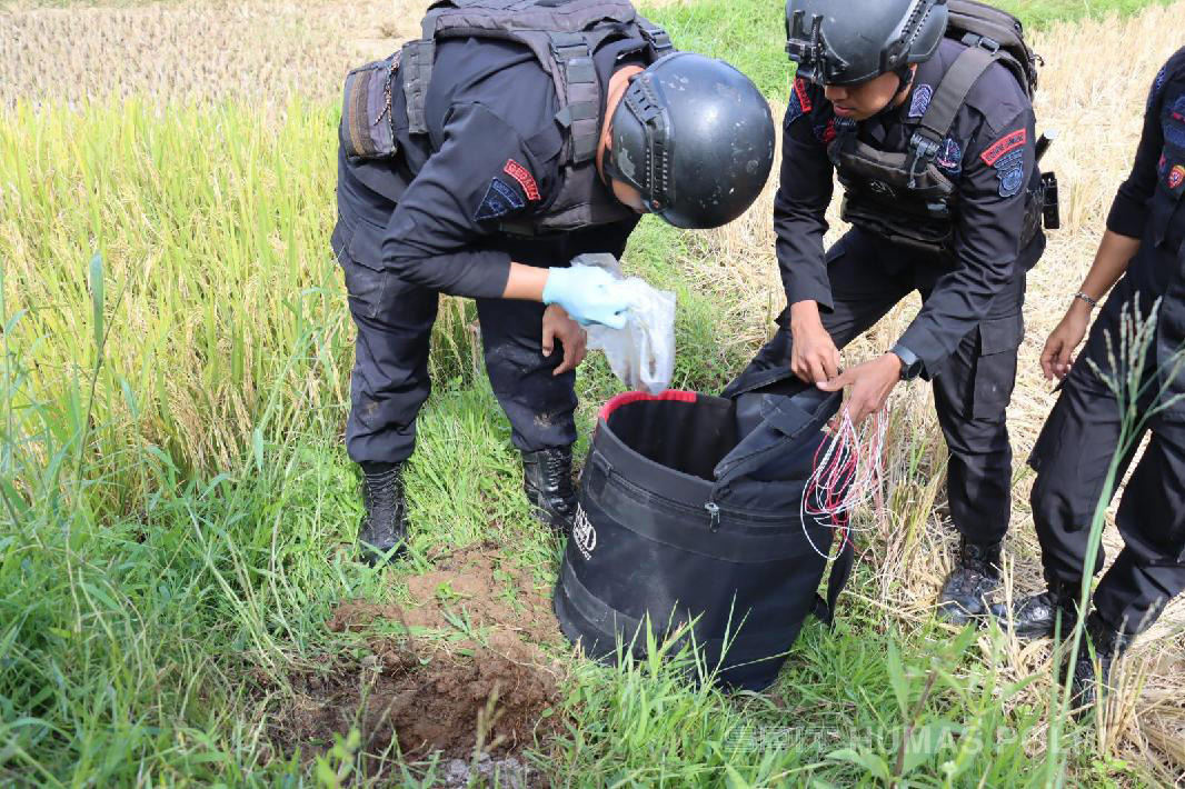 Tim Gegana Musnahkan Granat Nanas yang Ditemukan di Sawah