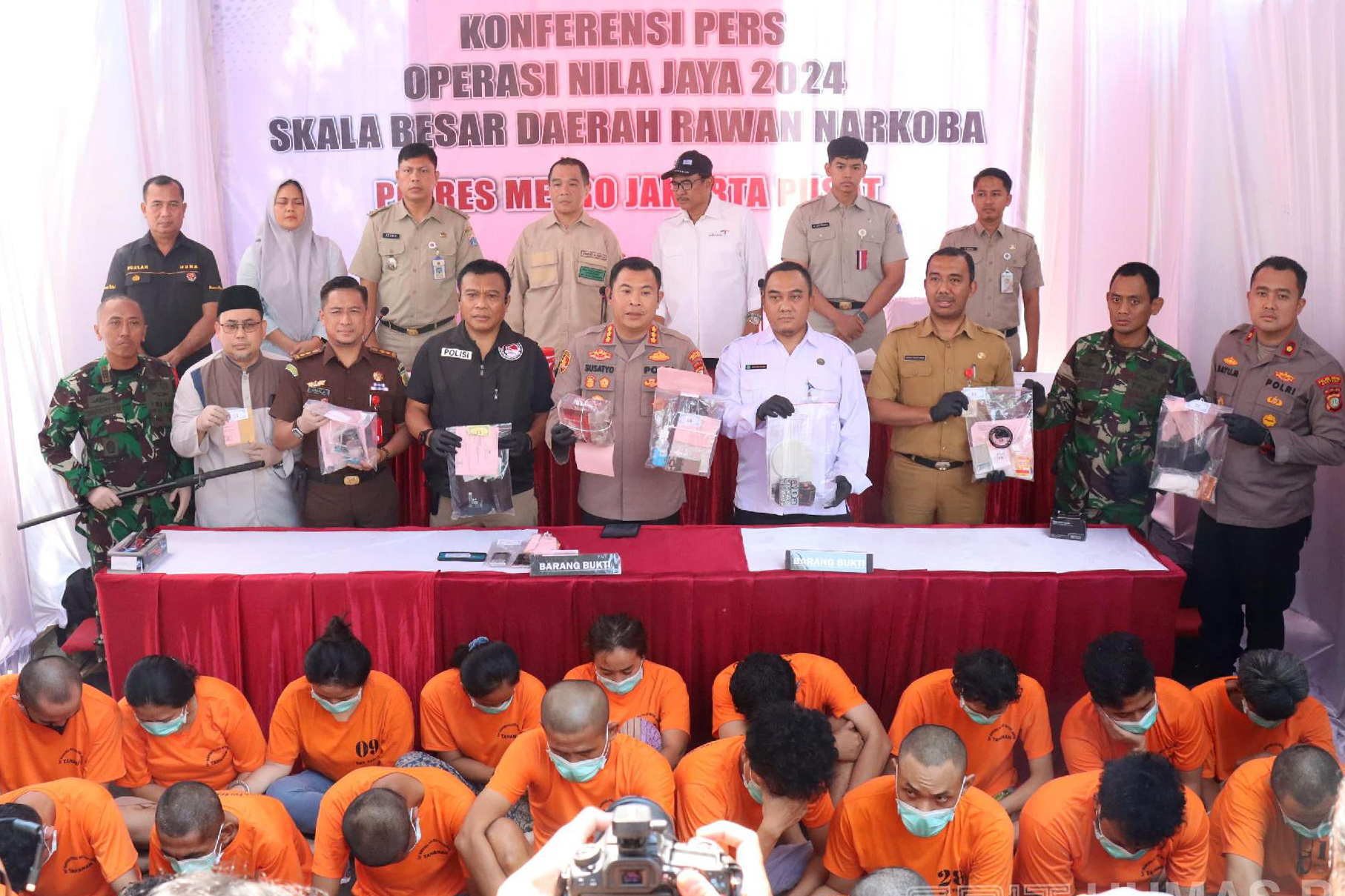 Polisi Ringkus 26 Tersangka Narkoba dan Sita 2 Kg Sabu