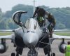 Manuver Jet Tempur Rafale Prancis di Langit Indonesia 
