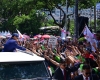 Antusiasme Warga Sambut Presiden Prabowo Subianto dengan Yel-yel