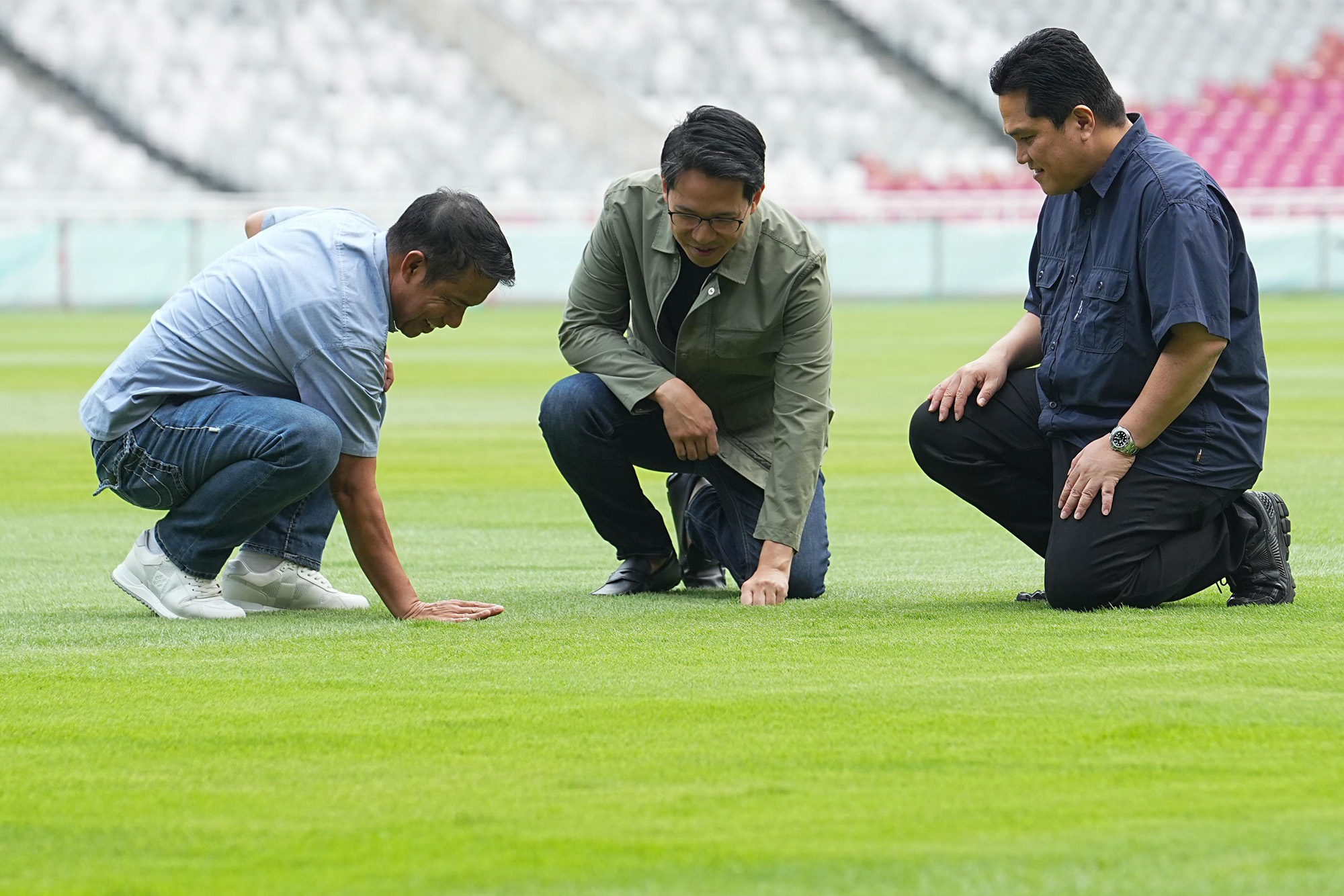 Erick Thohir Pastikan Rumput SUGBK dalam Kondisi Terbaik saat Laga Indonesia vs Jepang