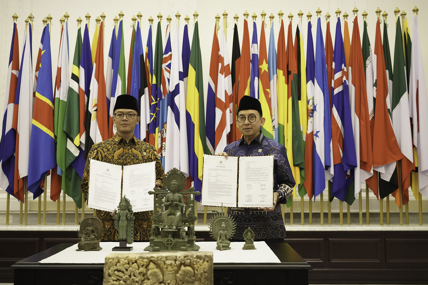 Enam Objek Cagar Budaya berupa Artefak Berhasil Dipulangkan ke Indonesia