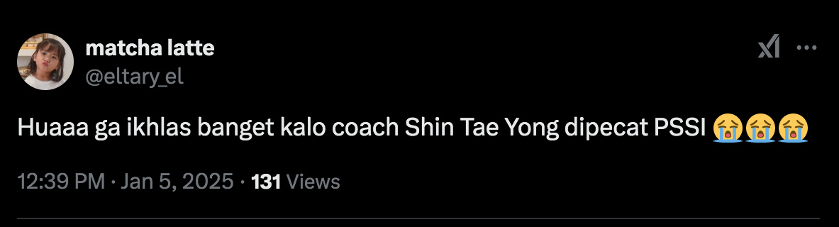 Isu Pemecatan Shin Tae-yong Trending, Ini Reaksi Warganet 