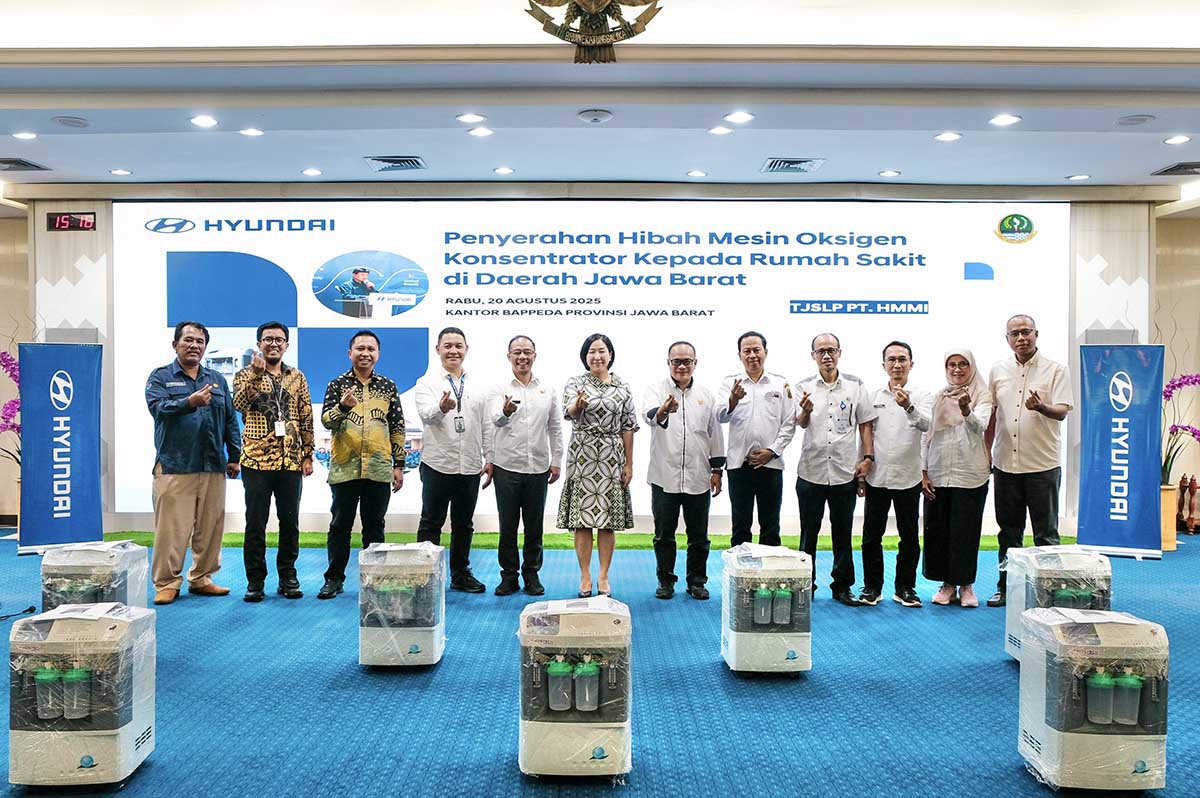 Hyundai Hibahkan 8 Mesin Oksigen Konsentrator untuk RSUD di Jawa Barat