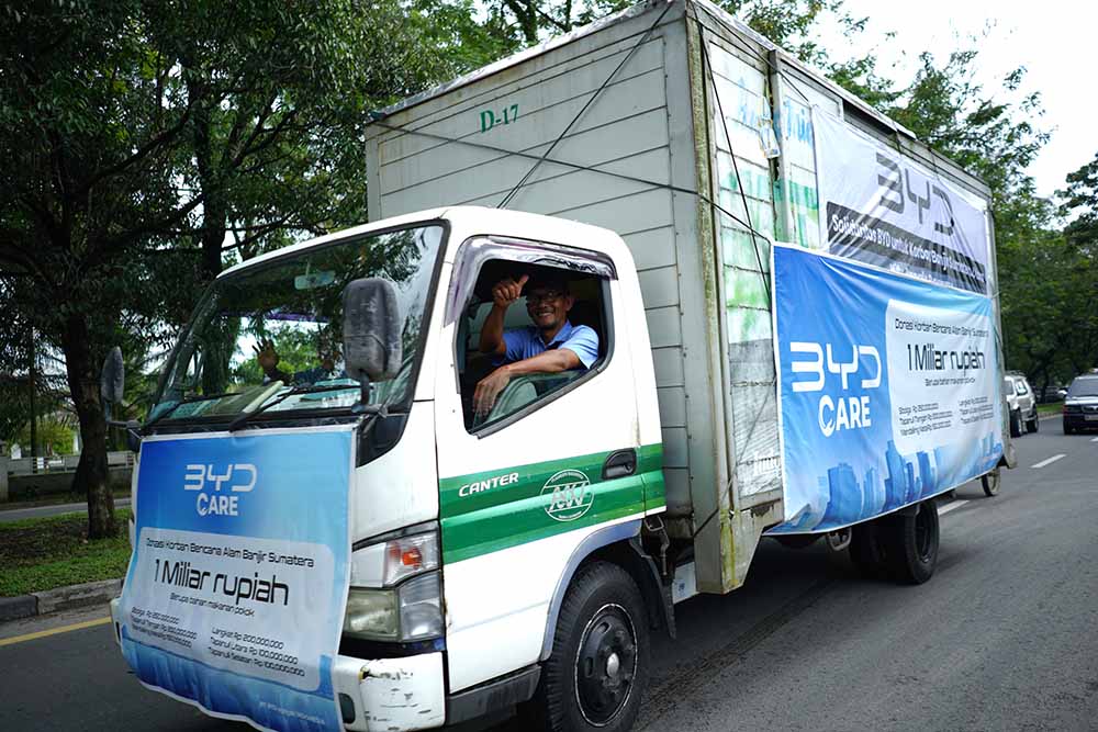 Tak Hanya Jual Mobil, BYD Tunjukkan Kepedulian Nyata di Tengah Banjir Sumatra