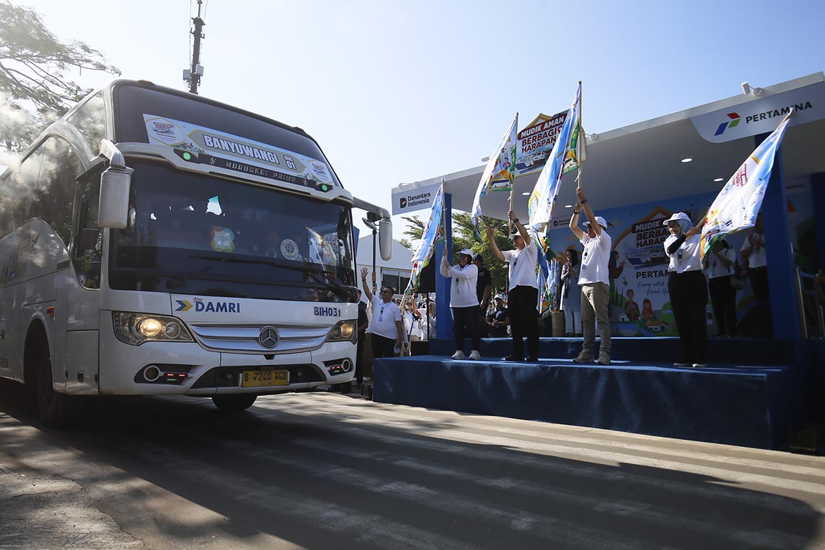 Ribuan Warga Ikut Mudik Gratis Pertamina 2026, 53 Bus Menuju 23 Kota di Jawa