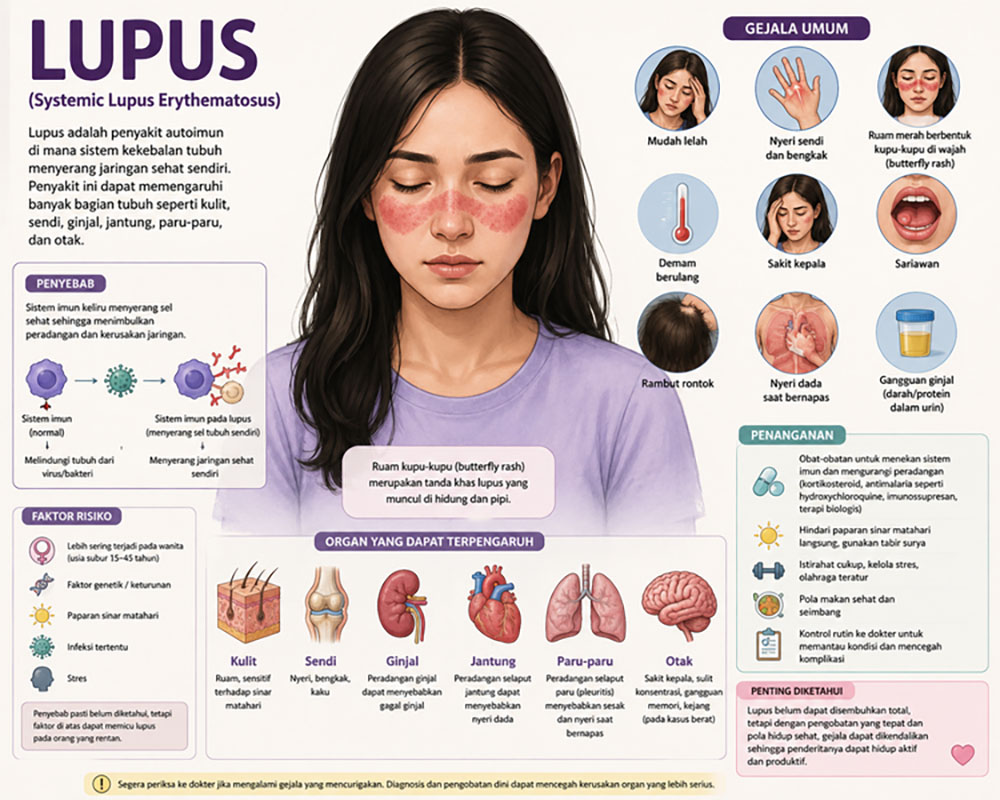 Dinkes DKI Ungkap Lonjakan Kasus Lupus, Perempuan Paling Berisiko