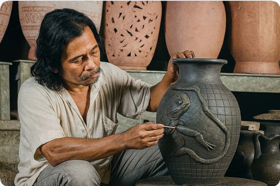 Keramik Klampok dan Ritual Ujungan Jadi Warisan Budaya Takbenda Indonesia