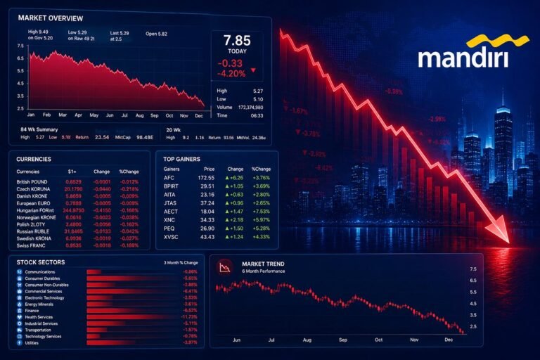 Saham Bank Mandiri Melemah Saat Rekening Donasi Warga Pati Jadi Sorotan