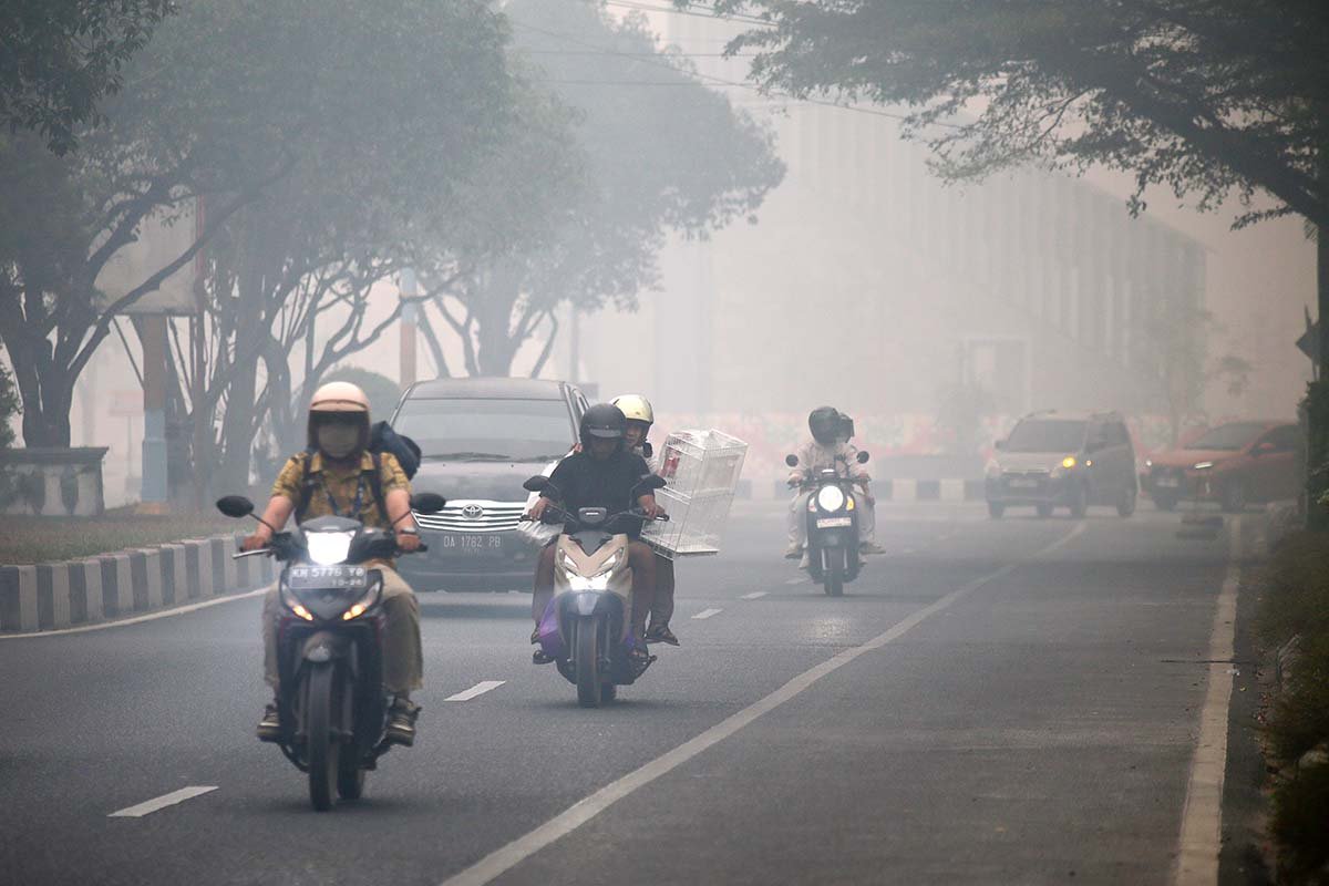 Palangka Raya Dikepung Asap Karhutla, Kulitas Udara Memburuk